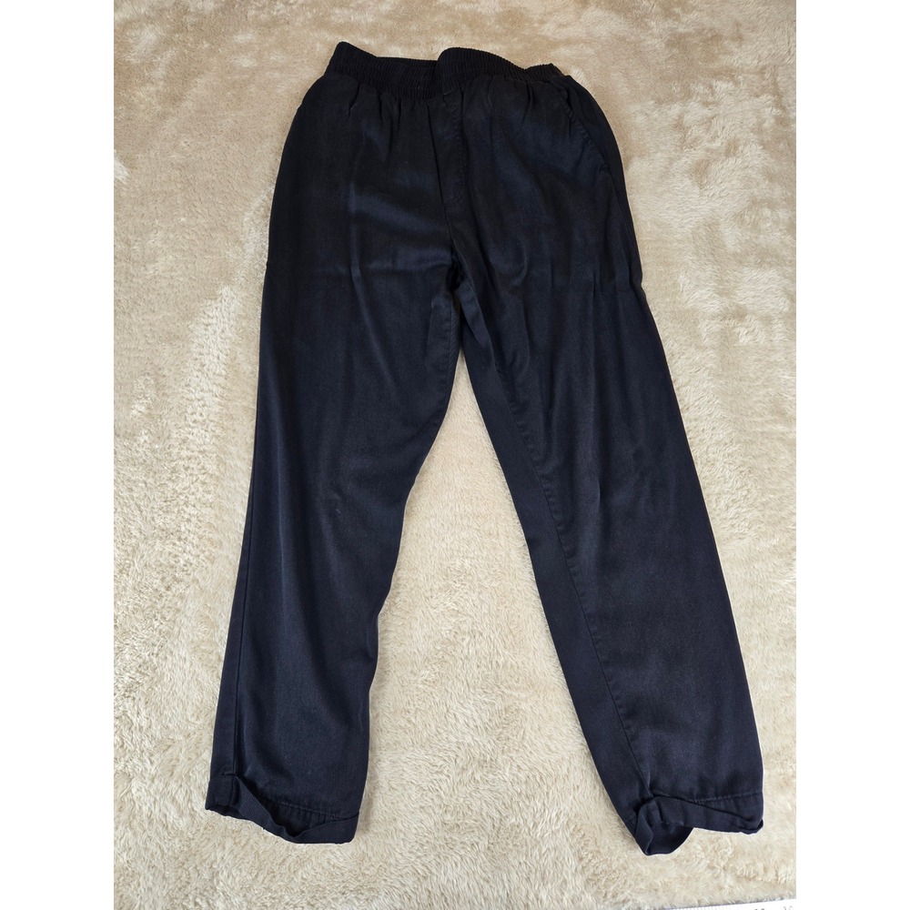 FOREVER 21 Black Elastic Waist Tencel Lyocell Blend Pants Womens Size Small - Picture 1 of 8